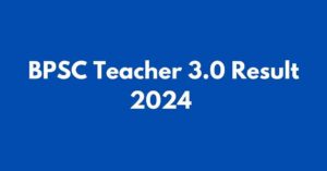 BPSC Teacher Result